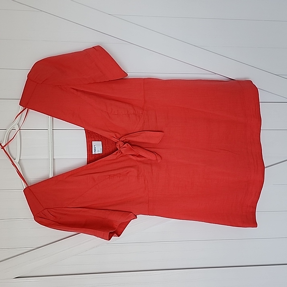 Old Navy Knot-Front V-Neck Short-Sleeve Top